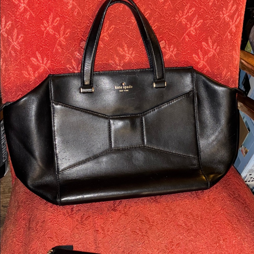 Kate Spade Black Bow Accent Handbag